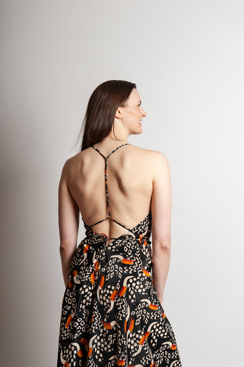 Bodenlanges Alinienkleid Delia